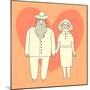 Elderly Couple. Grandparents.-Baksiabat-Mounted Art Print