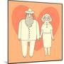 Elderly Couple. Grandparents.-Baksiabat-Mounted Art Print