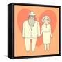 Elderly Couple. Grandparents.-Baksiabat-Framed Stretched Canvas