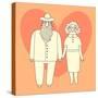 Elderly Couple. Grandparents.-Baksiabat-Stretched Canvas