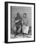 Elderly Couple Holding Hands-Peter Stackpole-Framed Photographic Print