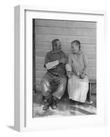 Elderly Couple Holding Hands-Peter Stackpole-Framed Photographic Print