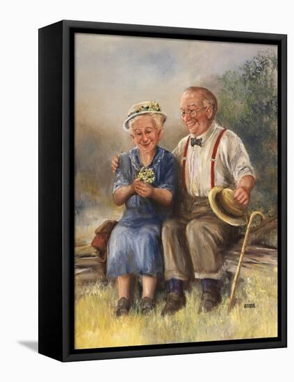 Elderly Couple-Dianne Dengel-Framed Stretched Canvas