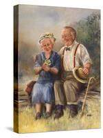 Elderly Couple-Dianne Dengel-Stretched Canvas