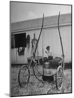 Elderly Horseman Relaxing Near Lenn County Fair-Bob Landry-Mounted Premium Photographic Print