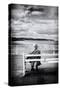 Elderly Male Beside the Sea-Rory Garforth-Stretched Canvas