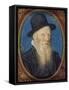 Elderly Man in a Black Hat, 1588-Isaac Oliver-Framed Stretched Canvas