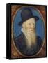 Elderly Man in a Black Hat, 1588-Isaac Oliver-Framed Stretched Canvas