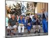 Elderly Men, Ile Rousse, Corsica, France-Yadid Levy-Mounted Photographic Print