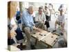 Elderly Men Playing a Form of Chess, Hu Hai Lake, Beijing, China-Adam Tall-Stretched Canvas