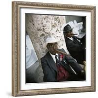 Elderly Men Posing with Cigars, Havana, Cuba, West Indies, Central America-Lee Frost-Framed Photographic Print