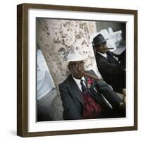 Elderly Men Posing with Cigars, Havana, Cuba, West Indies, Central America-Lee Frost-Framed Photographic Print