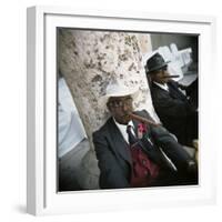 Elderly Men Posing with Cigars, Havana, Cuba, West Indies, Central America-Lee Frost-Framed Photographic Print