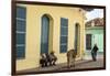 Elderly Men Sitting with Donkey at the Street, Trinidad, Sancti Spiritus Province-Yadid Levy-Framed Photographic Print