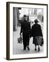 Elderly Polish Couple Walking Hand in Hand-Paul Schutzer-Framed Photographic Print