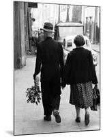 Elderly Polish Couple Walking Hand in Hand-Paul Schutzer-Mounted Photographic Print