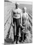 Elderly Polish Farming Couple Posing in the Fields Near Bialystok-Paul Schutzer-Mounted Photographic Print