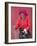 Elderly Tibetan Woman with Red Wall, Tagong, Sichuan, China-Keren Su-Framed Photographic Print