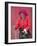 Elderly Tibetan Woman with Red Wall, Tagong, Sichuan, China-Keren Su-Framed Photographic Print