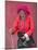 Elderly Tibetan Woman with Red Wall, Tagong, Sichuan, China-Keren Su-Mounted Photographic Print