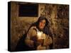 Elderly Woman Holds a Candle as She Takes Part in a Procession During Holy Week in Taxco, Mexico-null-Stretched Canvas