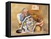 Elderly Woman Quilting-Dianne Dengel-Framed Stretched Canvas