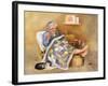 Elderly Woman Quilting-Dianne Dengel-Framed Giclee Print