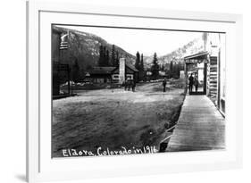 Eldora, Colorado - Street Scene-Lantern Press-Framed Premium Giclee Print