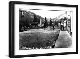 Eldora, Colorado - Street Scene-Lantern Press-Framed Art Print
