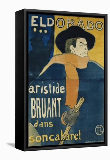Eldorado, Aristide Bruant, 1892-Henri de Toulouse-Lautrec-Framed Stretched Canvas