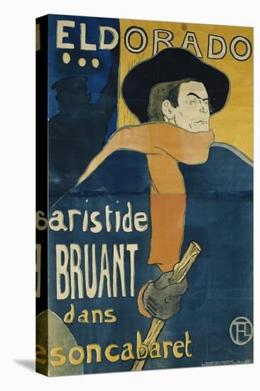 Eldorado, Aristide Bruant, 1892-Henri de Toulouse-Lautrec-Stretched Canvas