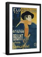 Eldorado, Aristide Bruant, 1892-Henri de Toulouse-Lautrec-Framed Giclee Print