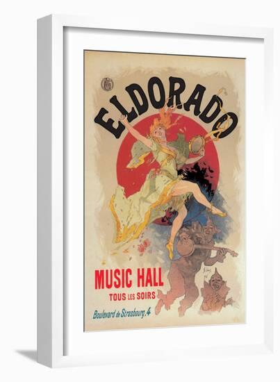 Eldorado Music Hall-Jules Ch?ret-Framed Art Print