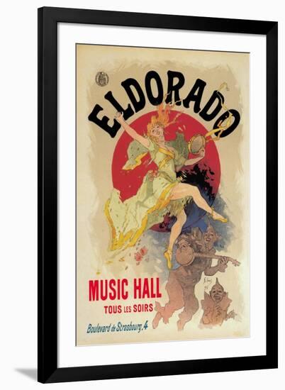 Eldorado Music Hall-Jules Chéret-Framed Art Print