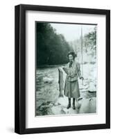 Eleanor Chittenden with Elwha River Trout-Asahel Curtis-Framed Premium Photographic Print
