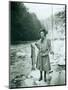Eleanor Chittenden with Elwha River Trout-Asahel Curtis-Mounted Premium Photographic Print