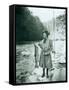 Eleanor Chittenden with Elwha River Trout-Asahel Curtis-Framed Stretched Canvas