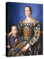 Eleanor of Toledo, with her son Jean de Medici, c. 1545-Agnolo Bronzino-Stretched Canvas
