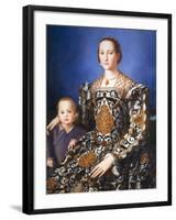 Eleanor of Toledo, with her son Jean de Medici, c. 1545-Agnolo Bronzino-Framed Photographic Print