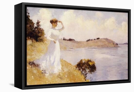 Eleanor on the Hilltop, 1912-Frank Weston Benson-Framed Stretched Canvas