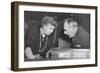 Eleanor Roosevelt and Secretary of State Dean Acheson at United Nations General Assembly in Paris-null-Framed Premium Photographic Print