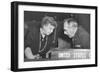 Eleanor Roosevelt and Secretary of State Dean Acheson at United Nations General Assembly in Paris-null-Framed Premium Photographic Print