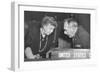 Eleanor Roosevelt and Secretary of State Dean Acheson at United Nations General Assembly in Paris-null-Framed Premium Photographic Print