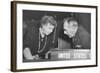 Eleanor Roosevelt and Secretary of State Dean Acheson at United Nations General Assembly in Paris-null-Framed Photo