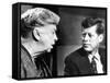 Eleanor Roosevelt and Sen John F Kennedy in a Public Appearance at Brandeis University-null-Framed Stretched Canvas