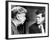 Eleanor Roosevelt and Sen John F Kennedy in a Public Appearance at Brandeis University-null-Framed Photo