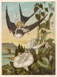 Thumbkinetta (Tommelise) Rides on a Swallow's Back-Eleanor Vere Boyle-Art Print