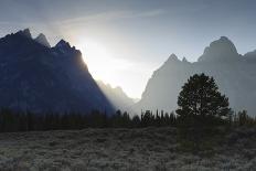 View Down Cascade Canyon with Backlit Teton Range-Eleanor-Photographic Print