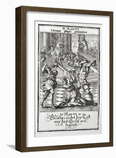 Eleazar Willingly Accepts the Death Penalty, Maccabees 1695-Christoph Weigel-Framed Giclee Print