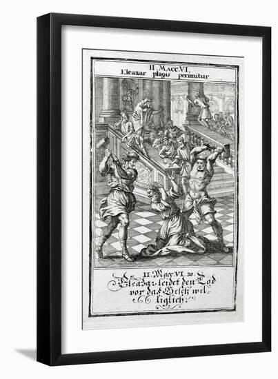 Eleazar Willingly Accepts the Death Penalty, Maccabees 1695-Christoph Weigel-Framed Giclee Print